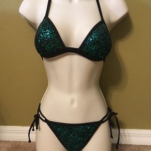 Venus Emerald Green Sequin Swimwear A/ 2